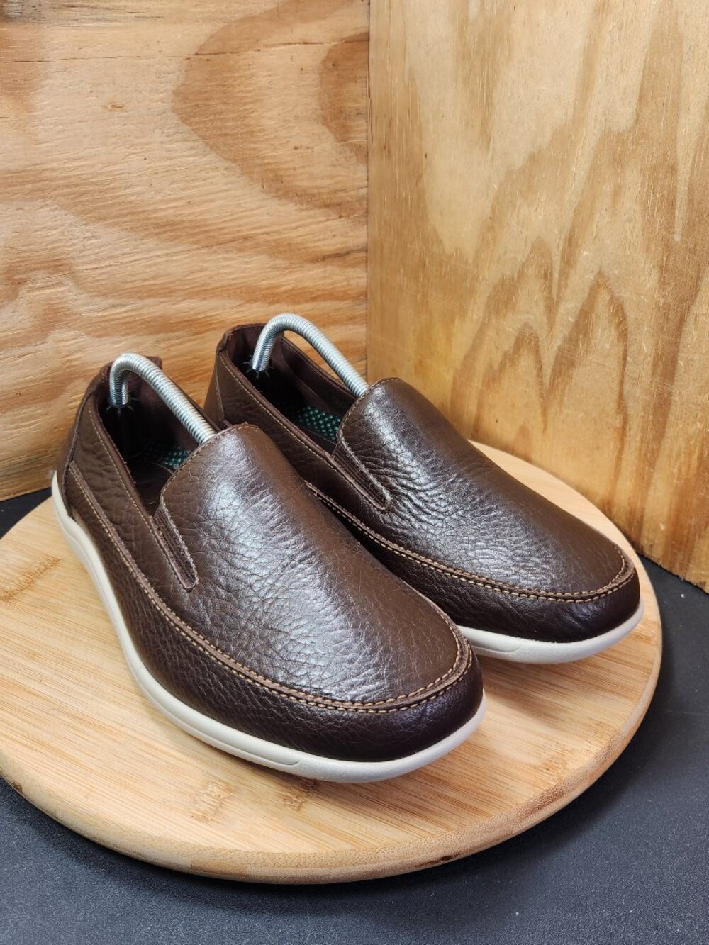 Sas Weekender Tripad Comfort Mens Brown Leather Loafers Size 9.5 Wide